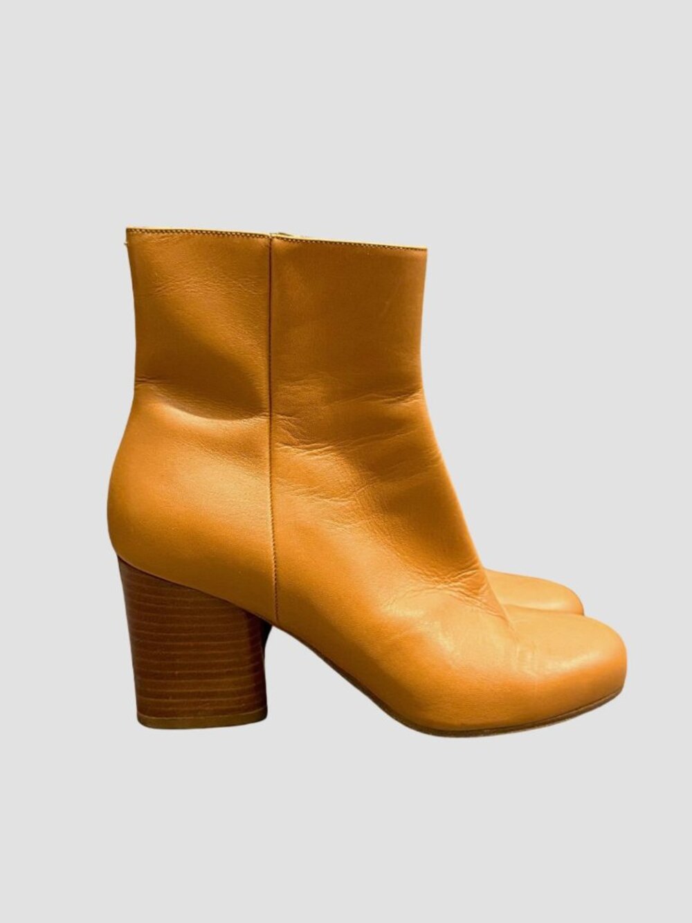 MAISON MARTIN MARGIELA Tan Leather Ankle Boots Booties